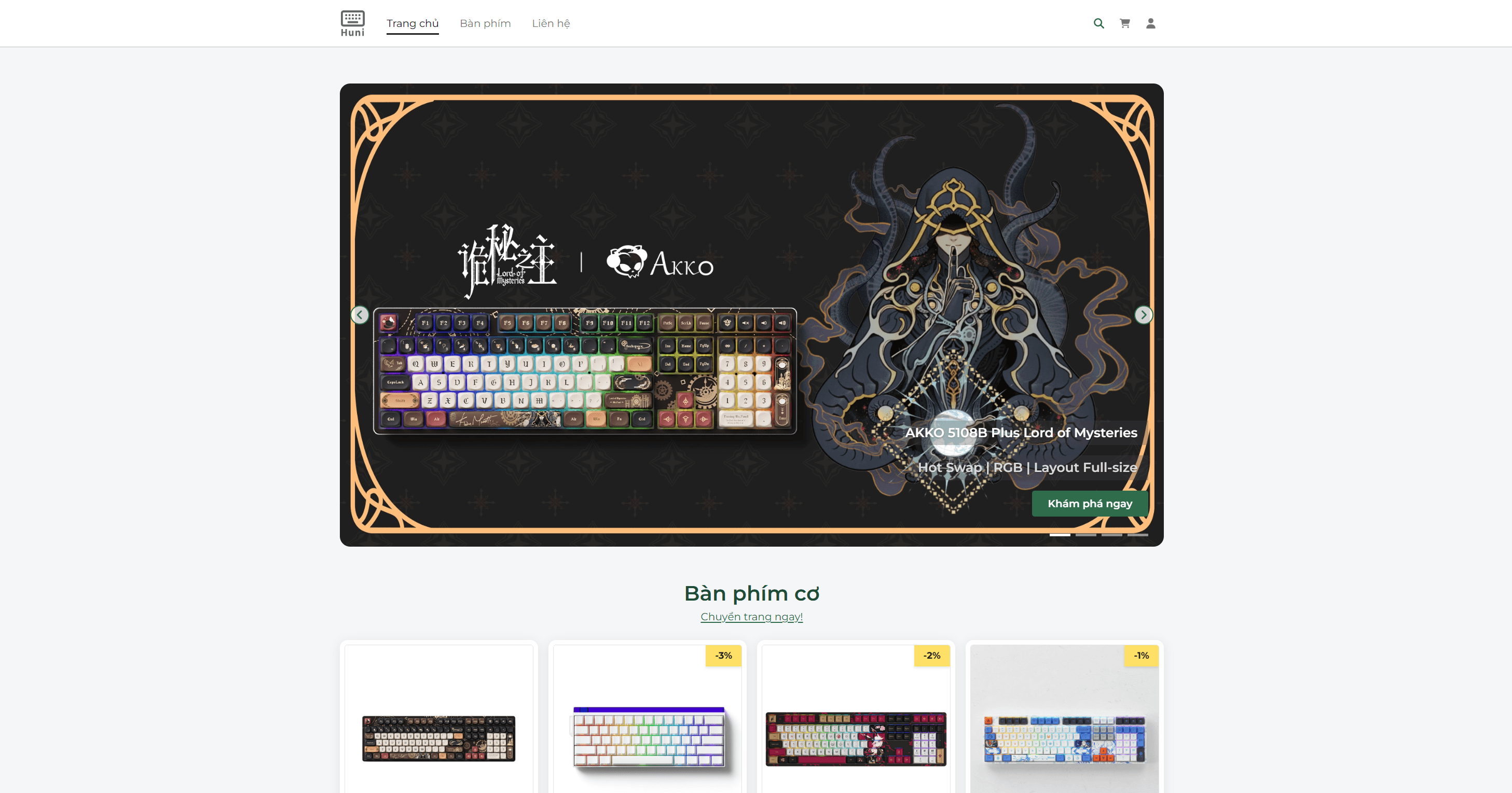 Huni E-Commerce Website