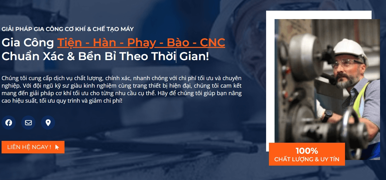 Van Nang Mechanical Ltd. Landing Page